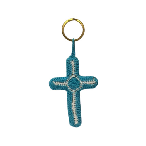 CROCHETED KEYRING ASSORTED COLOUR LARGE