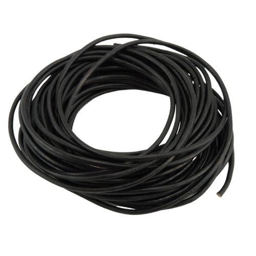 BLACK LEATHER 1.5MM CORD 10M ROLL