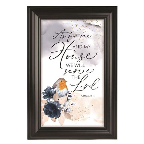 FRAMED GLASS PRINT As For Me and My House