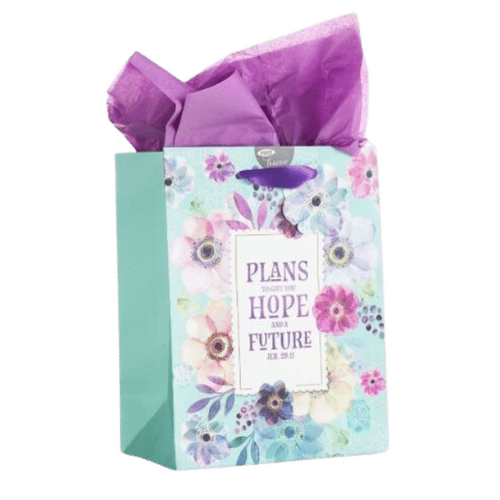 GIFT BAG FLORAL HOPE AND FUTURE JER. 29:11