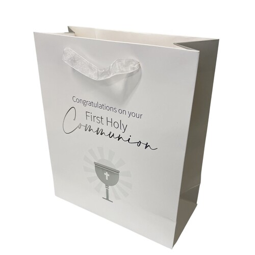 GIFT BAG MEDIUM - COMMUNION SILVER