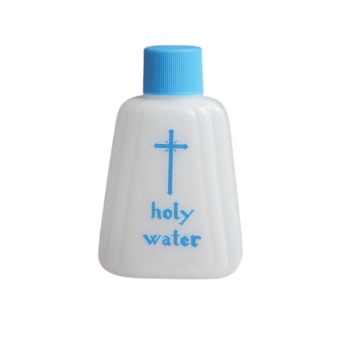 HOLY WATER BOTTLE SMALL WITH BLUE CROSS
