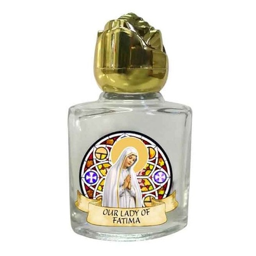 HOLY WATER BOTTLE GLASS OUR LADY FATIMA  **Limited Stock**