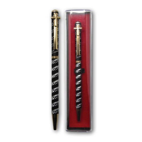 PEN WITH CROSS - BLACK