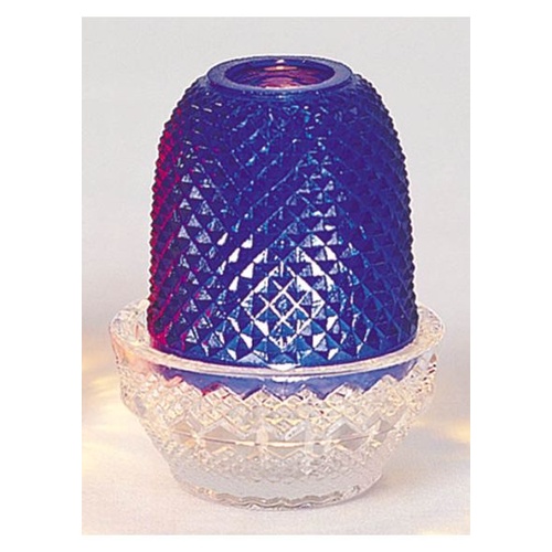 CANDLE HOLDER GLASS - BLUE      