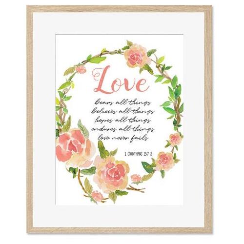 LOVE ART PRINT FRAMED