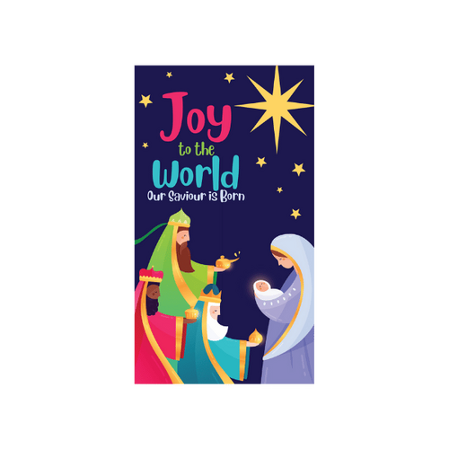 HOLY CARD CHRISTMAS JOY TO THE WORLD -  PK 100