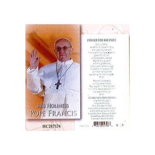 HOLY CARDS - POPE FRANCIS PKT 100