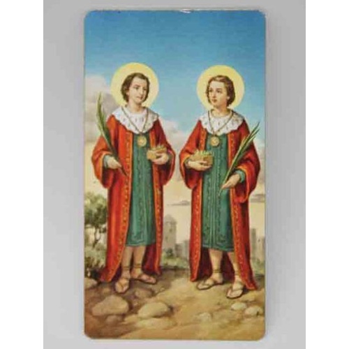 HOLY CARD 400 SERIES PACK OF 100 St Cosma and Damian