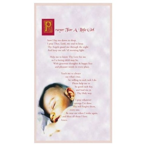 HOLY CARDS THEMED PKT 100 Prayer Baby Girl