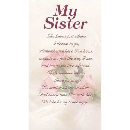 HOLY CARDS THEMED PKT 100 My Sister 