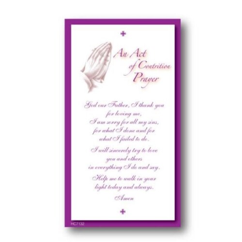 HOLY CARDS THEMED PKT 100 Act of Contrition