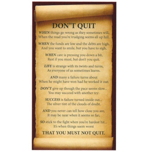 HOLY CARDS THEMED PKT 100 DON'T QUIT