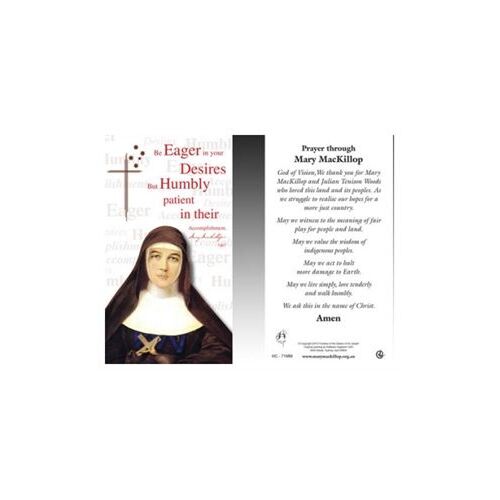 HOLY CARD SINGLE MARY MACKILLOP BE EAGER **Limited Stock**