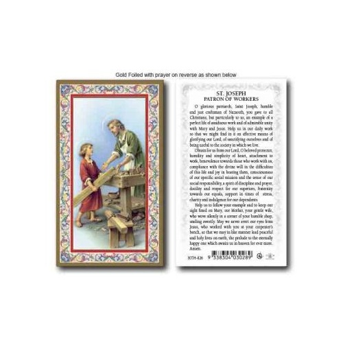 HOLY CARD SERIES 734 ST JOSEPH THE WORKER PK100