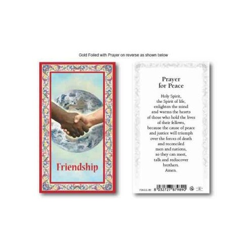 HOLY CARD SERIES 734 FRIENDSHIP AND PEACE PRAYER PK100