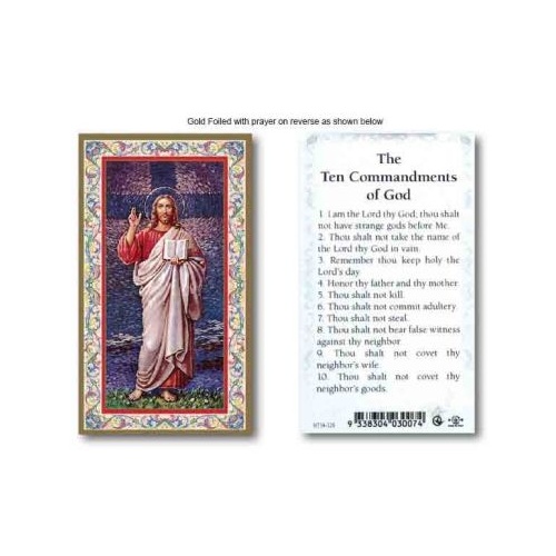 HOLY CARD SERIES 734 TEN COMMANDMENTS PK100