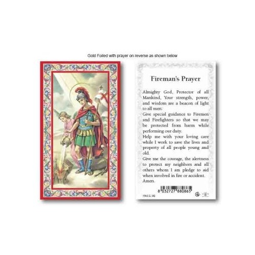 HOLY CARD SERIES 734 FIREMANS PRAYER PK100