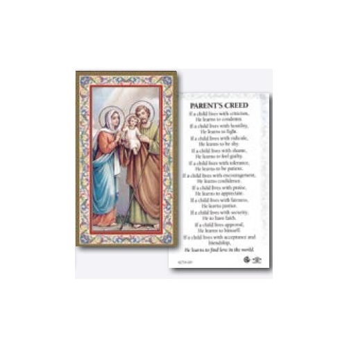 HOLY CARD SERIES 734 PARENTS CREED PACK 100