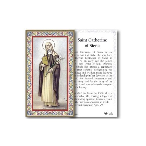 HOLY CARD SERIES 734 ST CATHERINE OF SIENA PK100