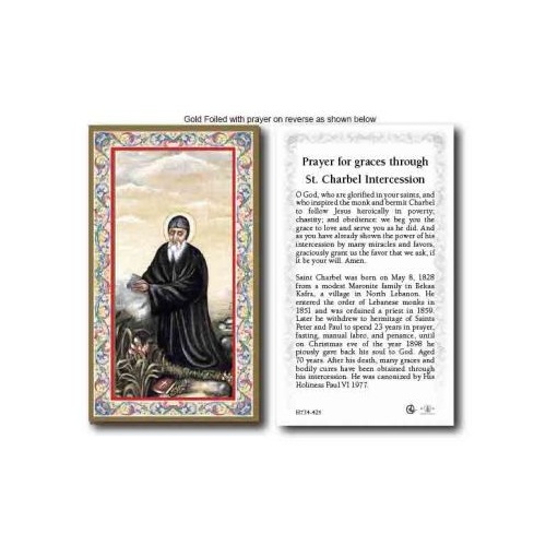 HOLY CARD SERIES 734 ST CHARBEL PK100