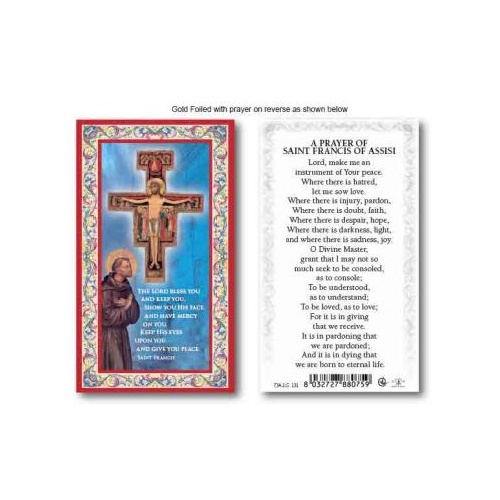 HOLY CARD SERIES 734 PRAYER OF ST FRANCIS OF ASSISI PK100