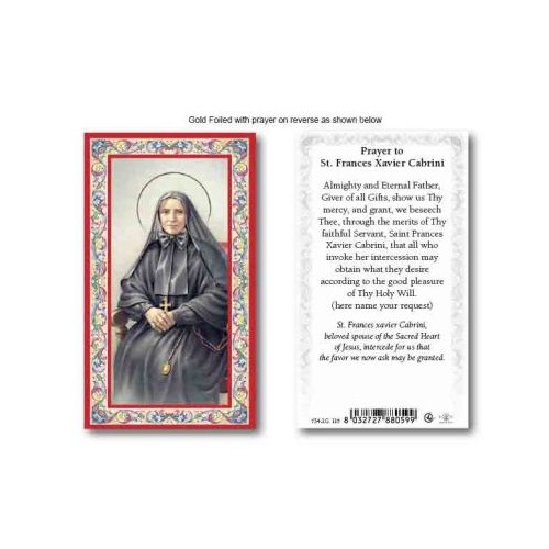 HOLY CARD SERIES 734 ST FRANCES XAVIER CABRINI PK100