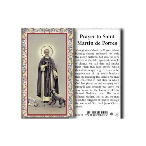HOLY CARD SERIES 734 ST MARTIN DE PORRES PK100