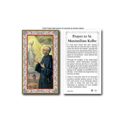 HOLY CARD SERIES 734 ST MAXIMILIAN KOLBE PK100