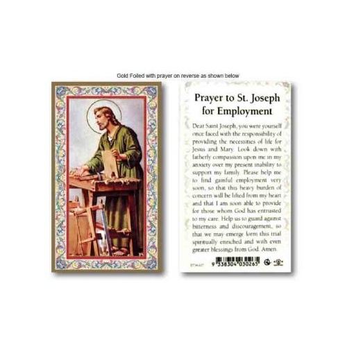 HOLY CARD SERIES 734 PRAYER FOR EMPLOYMENT PK100