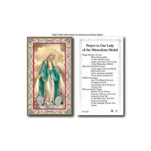 HOLY CARD SERIES 734 MIRACULOUS MEDAL PK100