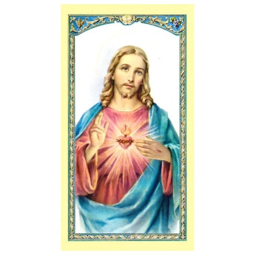 HOLY CARDS PACKET OF 100 SERIES 800 Prayer to Sacred Heart 