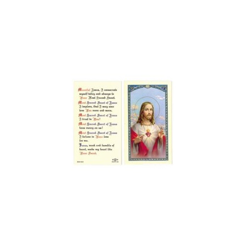 HOLY CARDS PACKET OF 100 SERIES 800 Sacred Heart of Jesus 