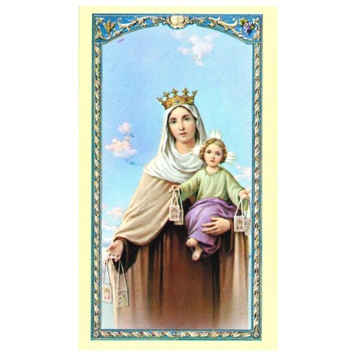 HOLY CARDS PK 100 SERIES 800 Our Lady Mt Carmel
