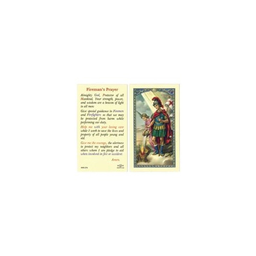 HOLY CARDS PACKET OF 100 SERIES 800 Firemans Prayer