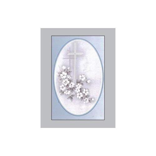 MEMORIAL CARD CROSS FLOWER PACK 100