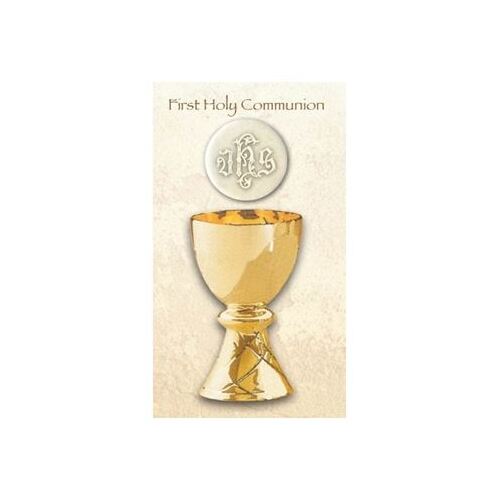 FIRST HOLY COMMUNION HOLY CARD WITH CHALICE (PACK 100) 