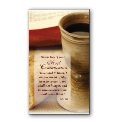 COMMUNION HOLY CARD WITH CHALICE Pack 100 