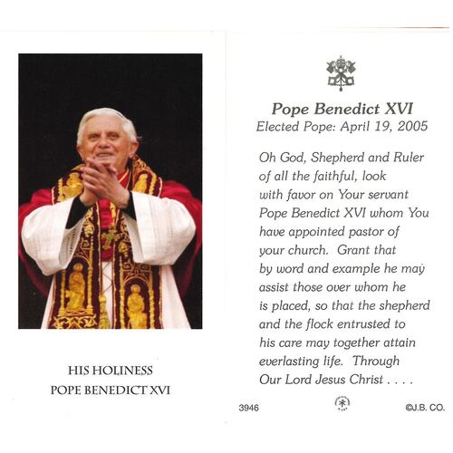HOLY CARD ICON ST BENEDICT SINGLE LAMINATED