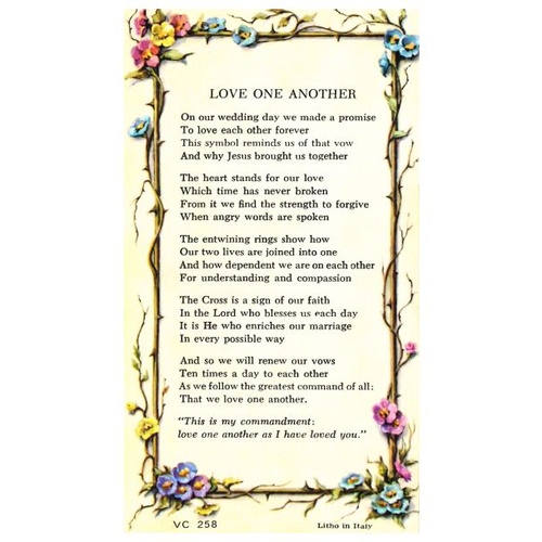 HOLY CARD VERSE SERIES PACKET OF 100 Love One Another 