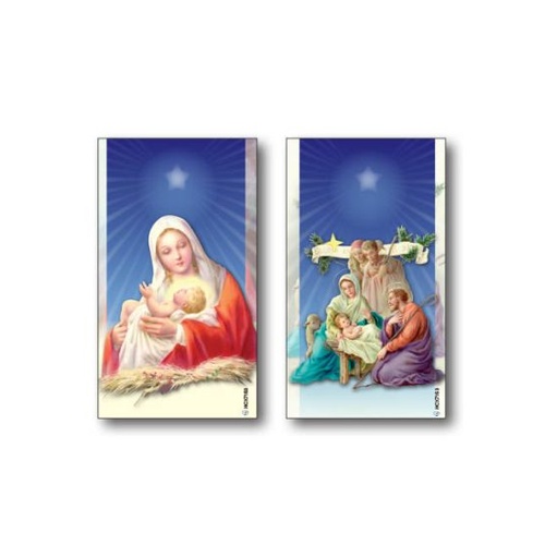 HOLY CARD- CHRISTMAS 2 DESIGNS PK 100   