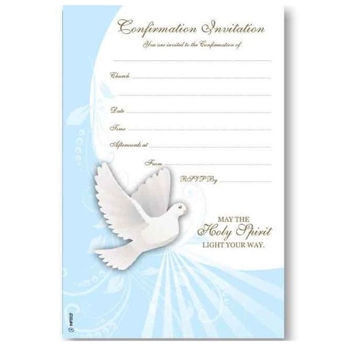 INVITATION CONFIRMATION BLUE Pack 20  **Limited Stock**