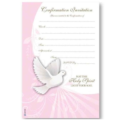 INVITATION CONFIRMATION PINK Pack 20