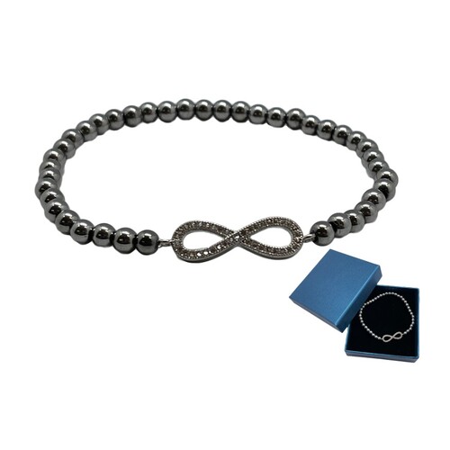 METAL BRACELET WITH CRYSTAL INFINITY SYMBOL