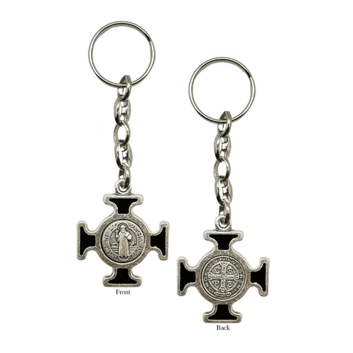ST BENEDICT KEYRING BLACK               