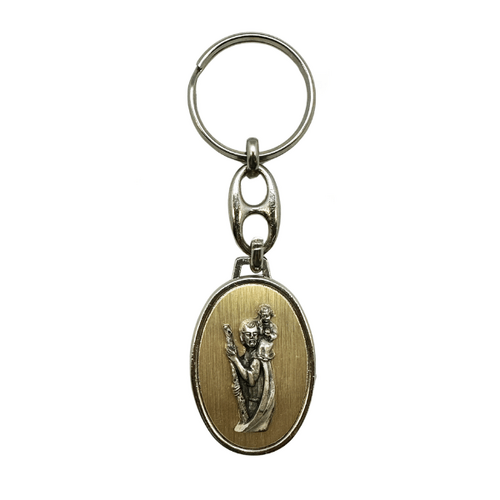 KEYRING METAL ST CHRISTOPHER            