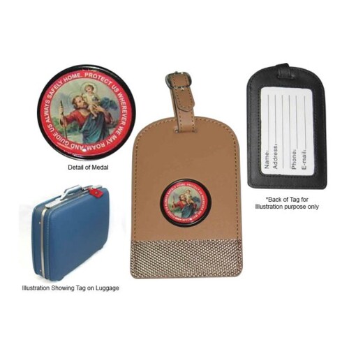 LUGGAGE TAG ST CHRISTOPHER TAN