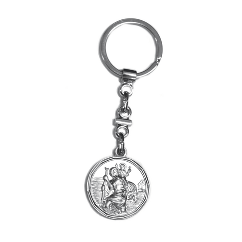 KEYRING ST CHRISTOPHER MEDAL