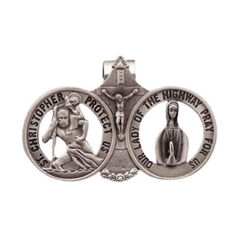 VISOR CLIP St Christopher/Our Lady