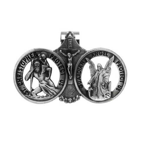 VISOR CLIP St Christopher/Guardian Angel